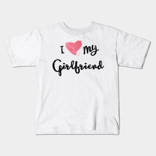 I Love My Girlfriend - Girlfriend day Kids T-Shirt
